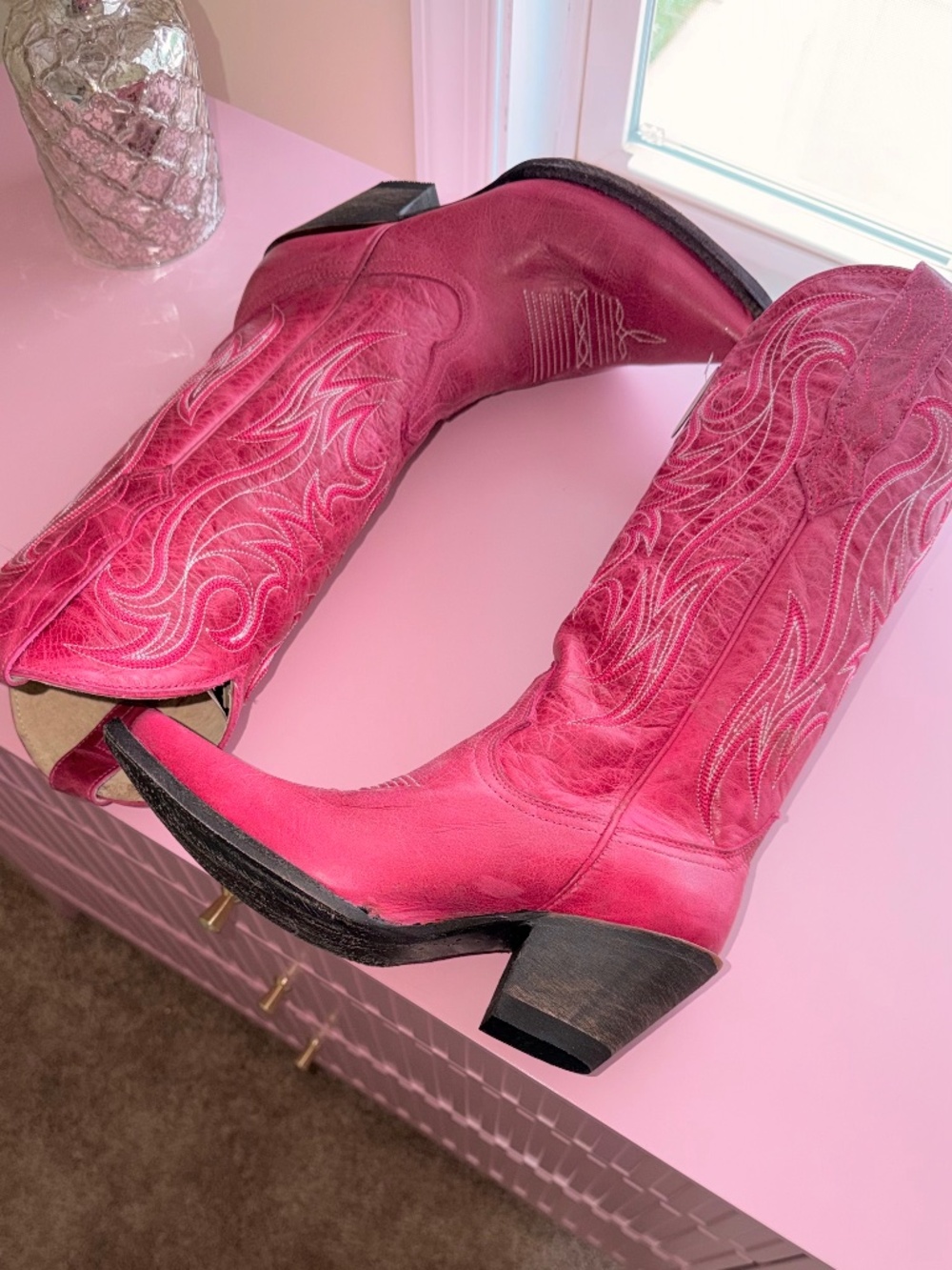 Magenta cowgirl boots